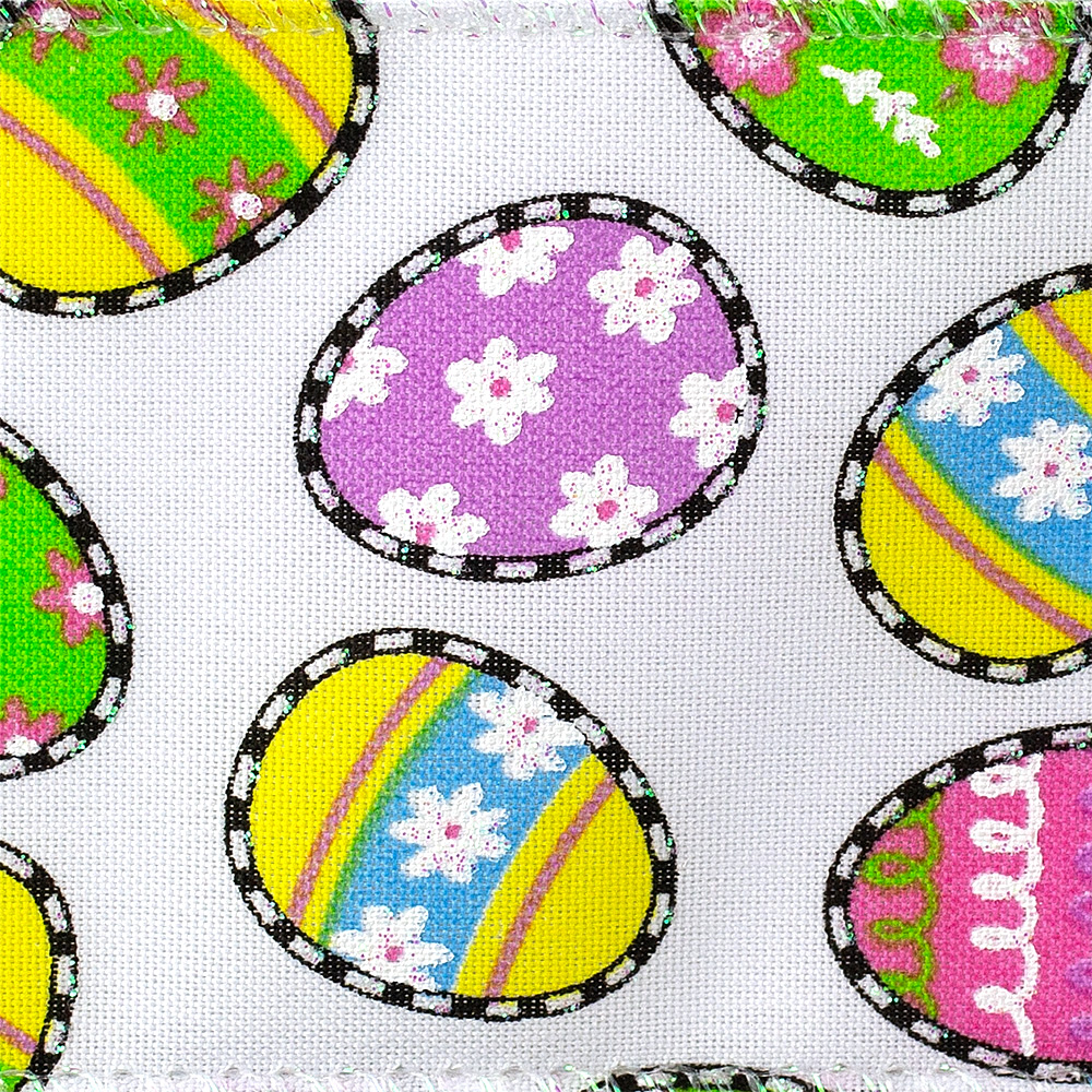 1 3/8" WIRED SPRINGTIME,WHITE EGGS