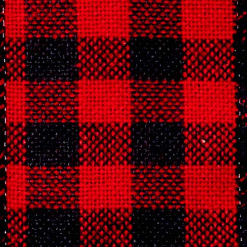 2 1/2" WIRED BUFFALO PLAID,RED/BLK