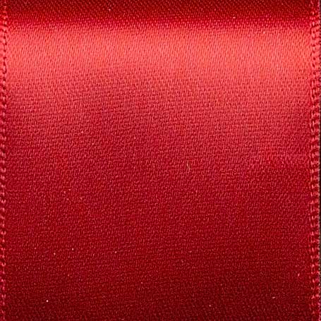 1 3/8" DBL FACED SATIN,SCARLETT