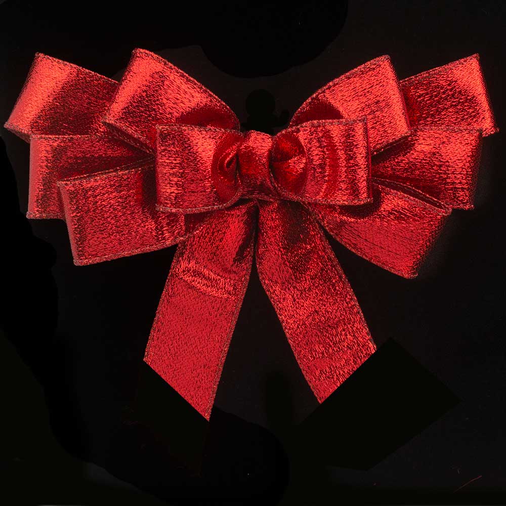 2 1/2" WIRED METALLIC SHIMMER RIBBON