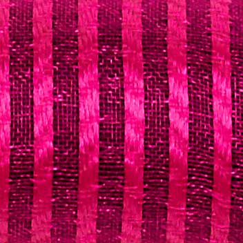 1 3/8" WIRED SHEER STRIPES,HOT PINK