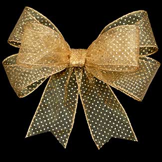 2 1/2" WIRED SHEER MINI DOTS RIBBON