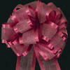 9/16" SATIN / CHIFFON PULL BOWS,     BURGUNDY