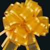 9/16" SATIN / CHIFFON PULL BOWS,     GOLD