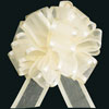 9/16" SATIN / CHIFFON PULL BOWS,     IVORY