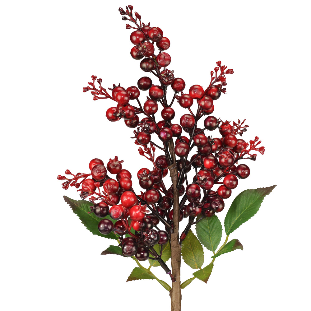 20" BERRY SPRAY,BURGUND