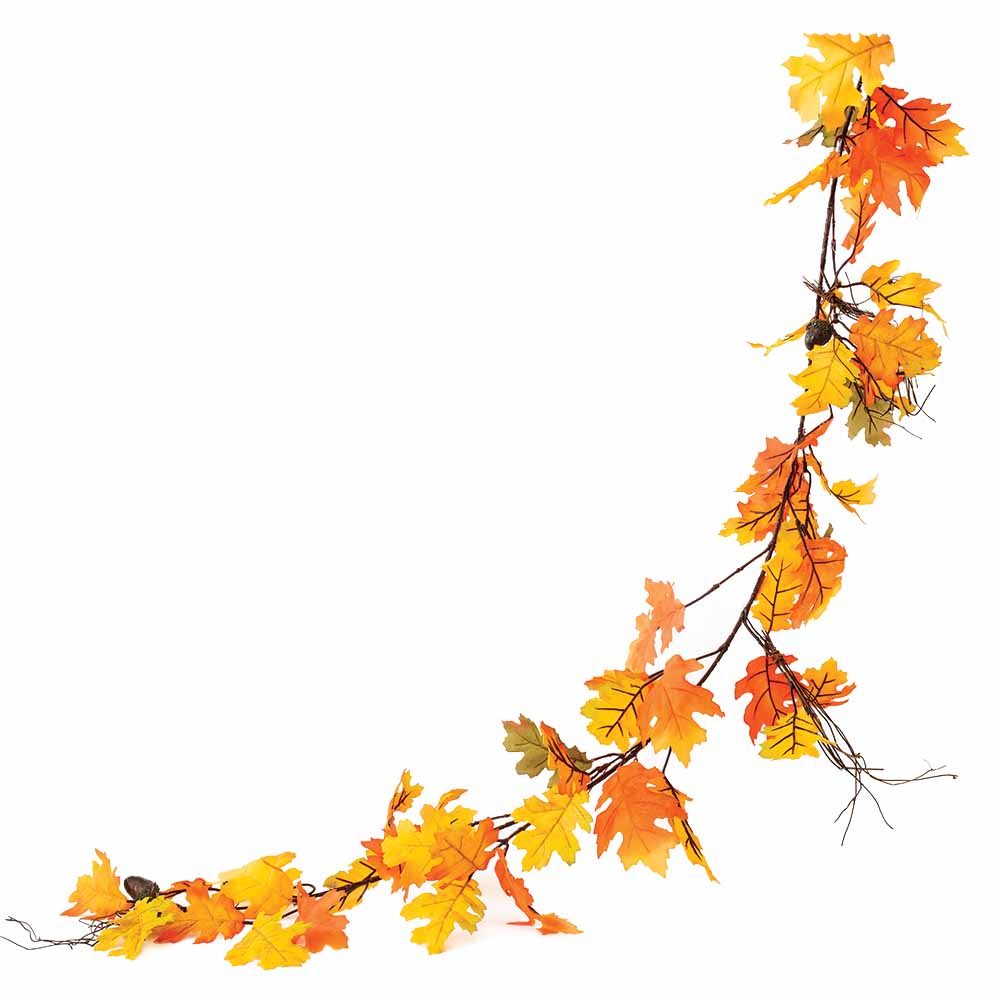 6'OAK LEAF GARL W/ACORNS