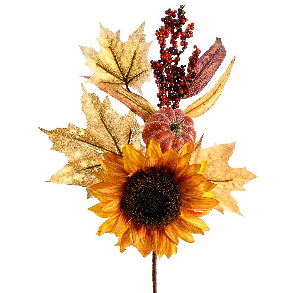 18" SUNFLOWER/PUMPKIN/POD SP