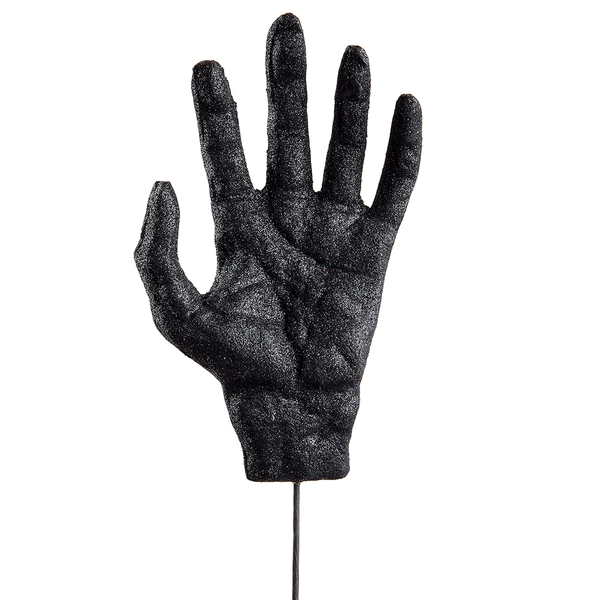 15" BLACK GLITTERED HAND