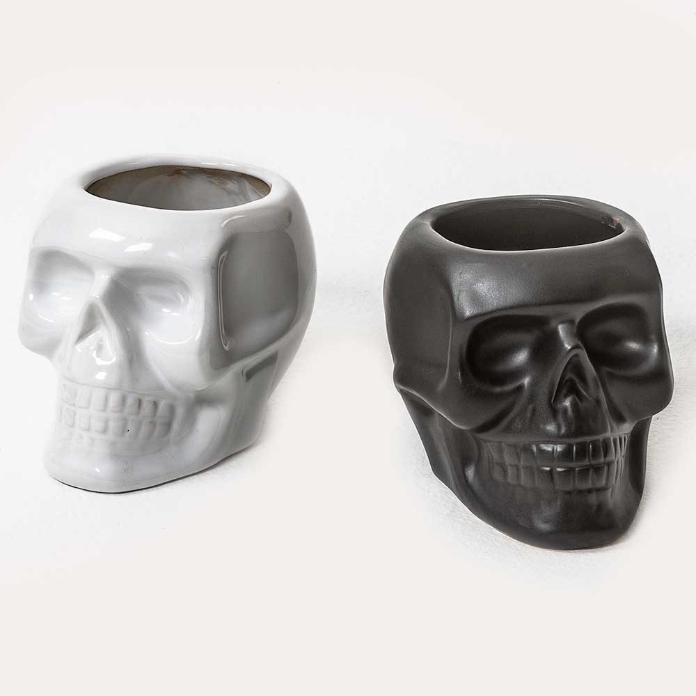 4X3" CERAMIC SKULL