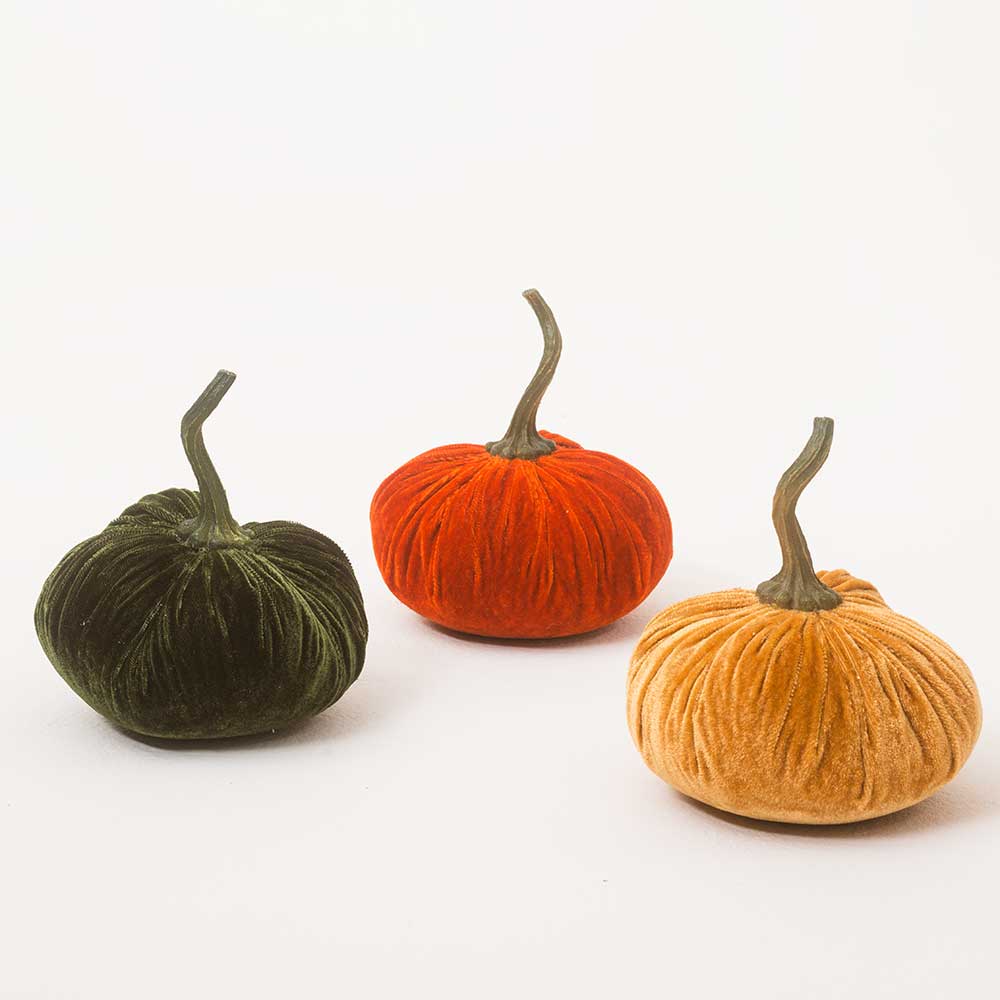 6"X4" VELVET PUMPKIN